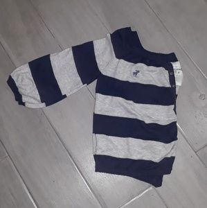 Gray and striped Hollister button-up sweater!